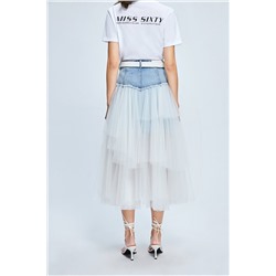 Falda avolantada Azul claro