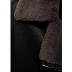 Chaqueta doble faz efecto piel