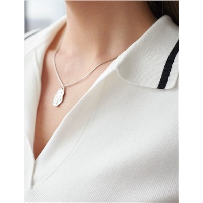 Джемпер с воротником-поло с коротким рукавом тонкой вязки из вискозы