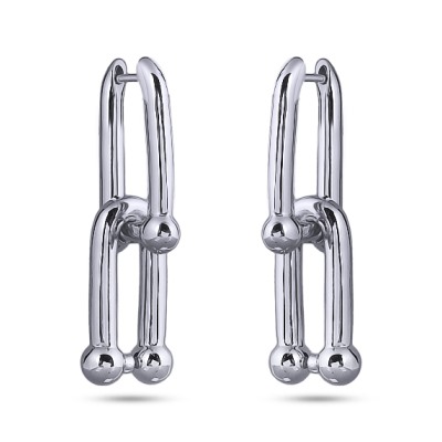 Серьги Тиффани (покрытие родий), Есть комплект