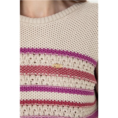 Kadın Krem Bisiklet Yaka Kazak