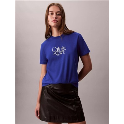 Script Logo Graphic Slim T-Shirt