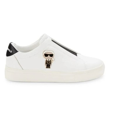 Karl Lagerfeld Paris Ceci Logo Leather Slip On Sneakers