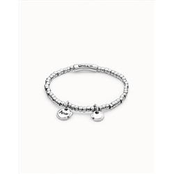 Pulsera bañada en plata de ley con charms