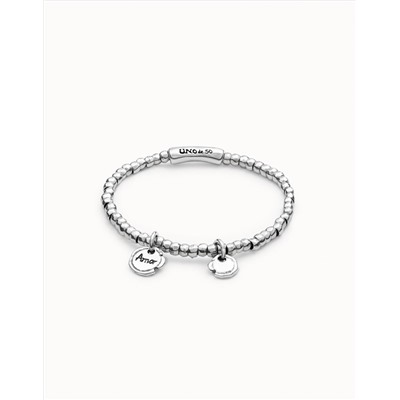 Pulsera bañada en plata de ley con charms