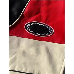 Кожаный бомбер с вышивкой. Экспорт. New York*er