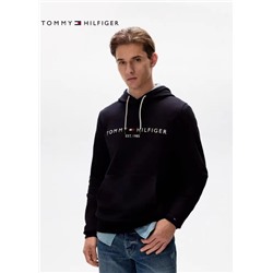 Парная толстовка с длинными рукавами из простого хлопкового трикотажа ТОММИ ХИЛФИГЕ*Р