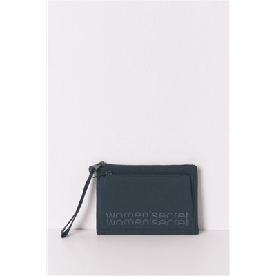 Monedero mini nylon azul