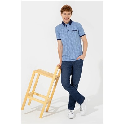 Erkek Koyu Mavi Polo Yaka Tişört