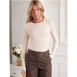 Джемпер из трикотажа в широкий рубчик