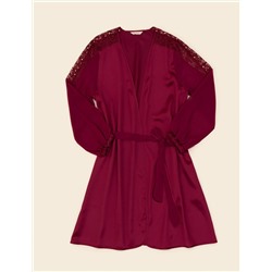 Bordo Saten 6'lı Çeyiz Seti