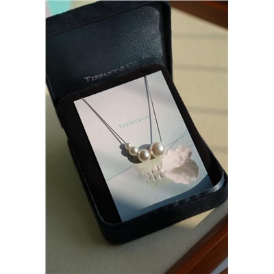 Ожерелье  Серебряная цепочка с жемчужинами   Tiffan*y Серия Tida*l Sequenc*e