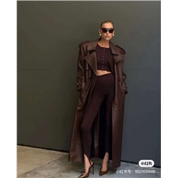 Кожаный плащ из овчины люкс