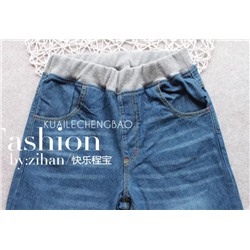 Детские хлопковые джинсовые брюки