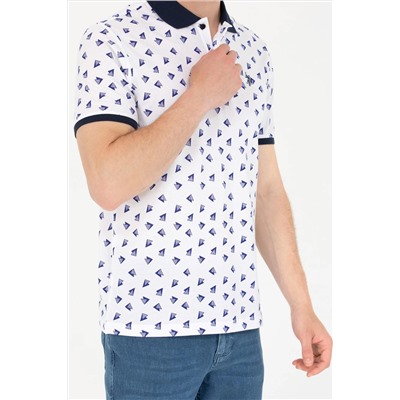 Erkek Beyaz Polo Yaka Tişört