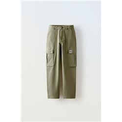 CARGO TROUSERS WITH LABEL DETAIL