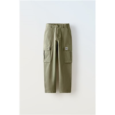 CARGO TROUSERS WITH LABEL DETAIL