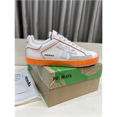 Кроссовки с контрастной яркой подошвой  4 цвета ПРЕМИА*ТА