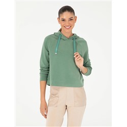 Yeşil Regular Fit Modal Kumaş Sweatshirt