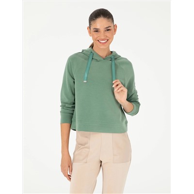 Yeşil Regular Fit Modal Kumaş Sweatshirt