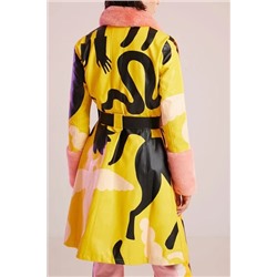 Abrigo cinturón hebilla cuadrada