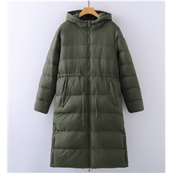 Женское осенне-зимнее универсальное длинное хлопковое пальто