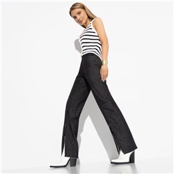 Джинсы с молнией по всей штанине, Bergamo (dark grey)