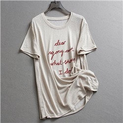 Футболка с бархатным принтом