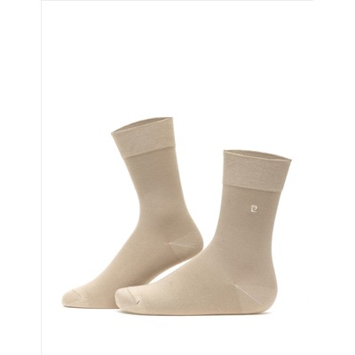 Erkek Bambu Karışımlı Bej Soket Basic Çorap