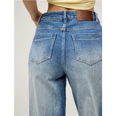 Синие базовые джинсы с градиентом