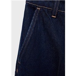 Jeans wideleg tiro alto rinse wash