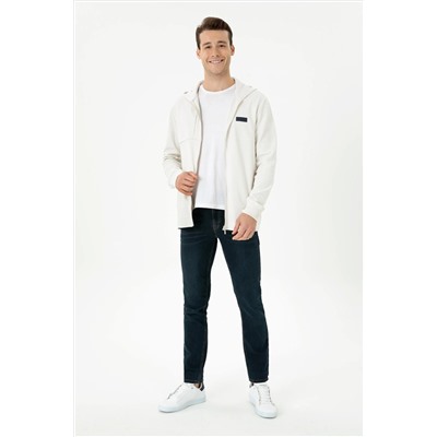 Erkek Taş Kapüşonlu Örme Hırka