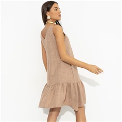 Сарафан свободного кроя, Динамичный стиль (бежевый)