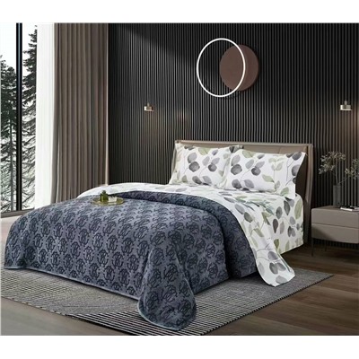 Скидки🔥Кавалли   плед + простыня+ наволочки   100% люкс хлопок  Простыня наволочки сатин  В набор входит: Плед махровый: 200-230см-1шт Простыня сатин 230*250см-1шт  Наволочки сатин 50*70см-2шт