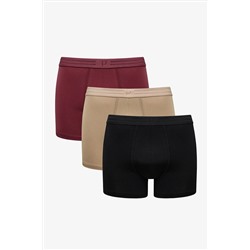 Penti Erkek Pamuklu Basic Çok Renkli 3lü Boxer