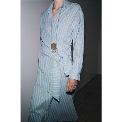 ZW COLLECTION STRIPED WRAP DRESS