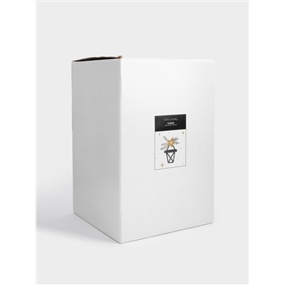 Снежный фонарь, 20 см, с подсветкой, пластик, белый, Лошадь под куполом, Horse