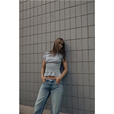 DOUBLE CORSET CHUNKY KNIT T-SHIRT