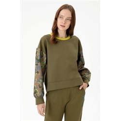 Kadın Haki Sweatshirt