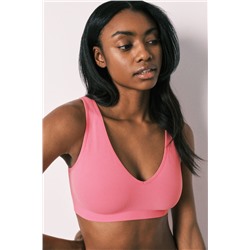 Top halter liso clean cut coral