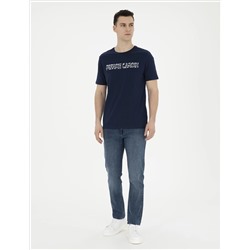 Lacivert Straight Fit Jean Pantolon