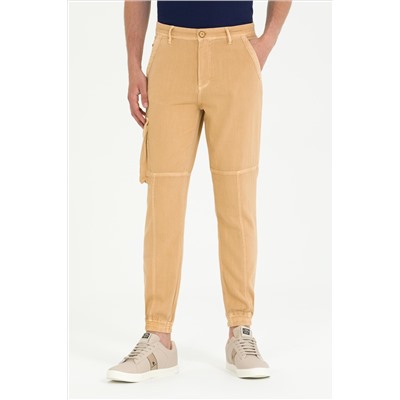 Erkek Camel Kanvas Pantolon