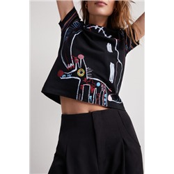 Camiseta manga tricot