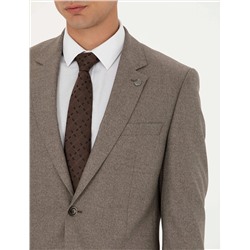 Açık Kahverengi Slim Fit Takım Elbise