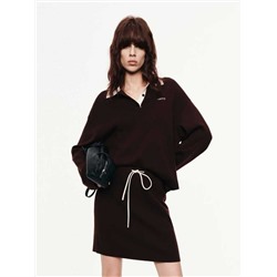 Женский мягкий вязаный костюм джемпер и юбка МО*КО