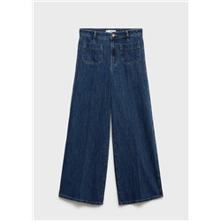 Jeans wideleg bolsillos