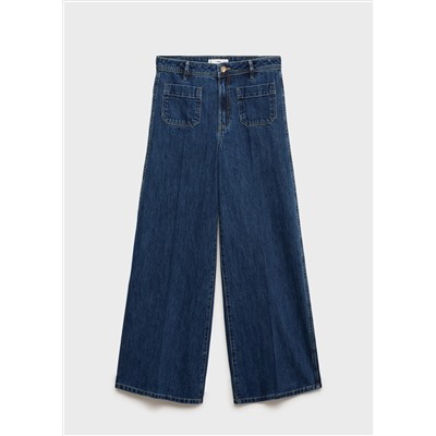 Jeans wideleg bolsillos