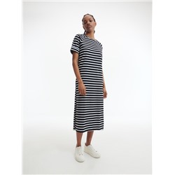 Gestreiftes Kleid aus Baumwolle
