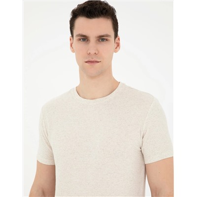 Bej Slim Fit Tişört
