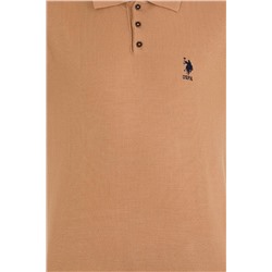 Erkek Camel Melanj Polo Yaka Triko Kazak